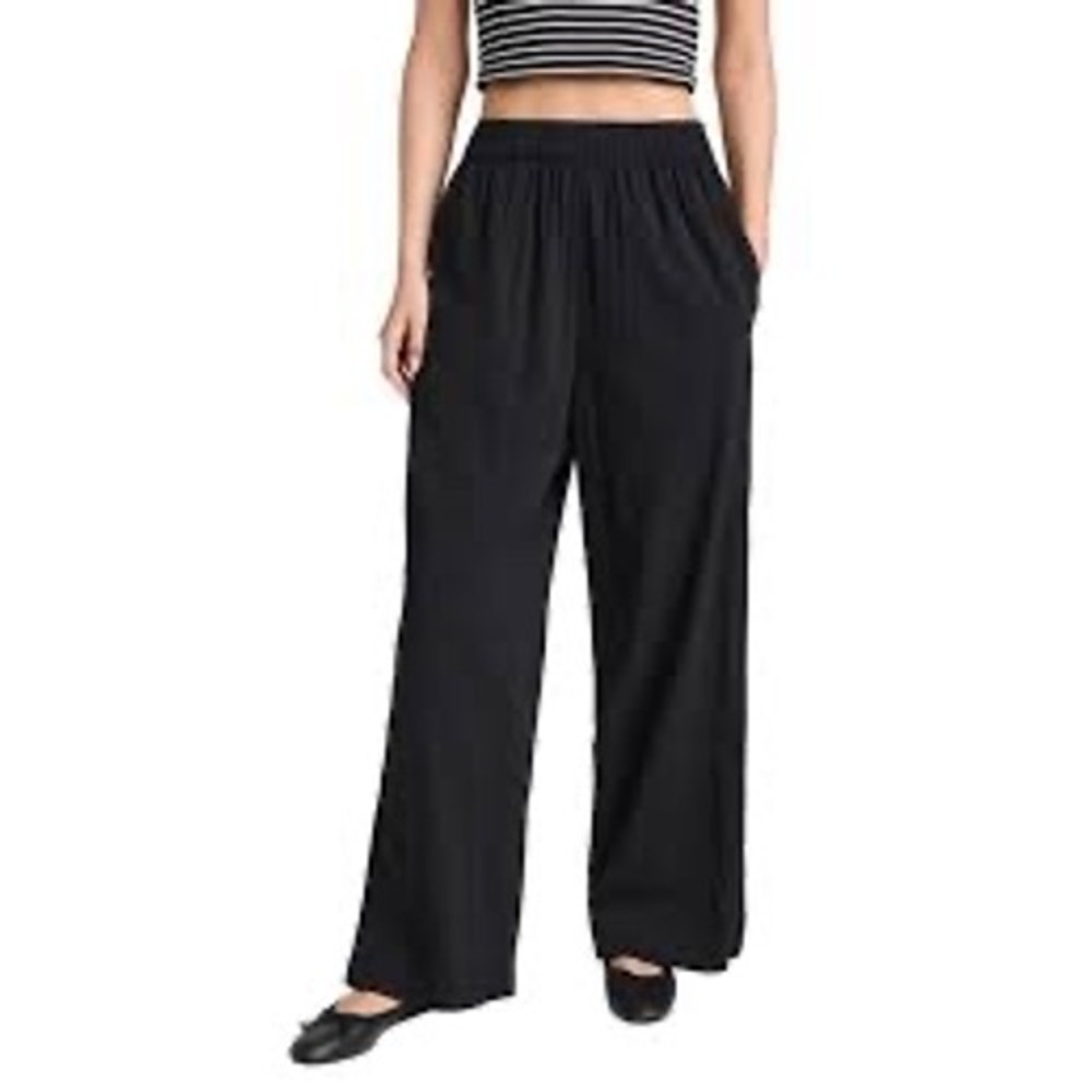 Madewell Black Pull-On Wide Leg Pants Women's Small minimalist quiet luxury